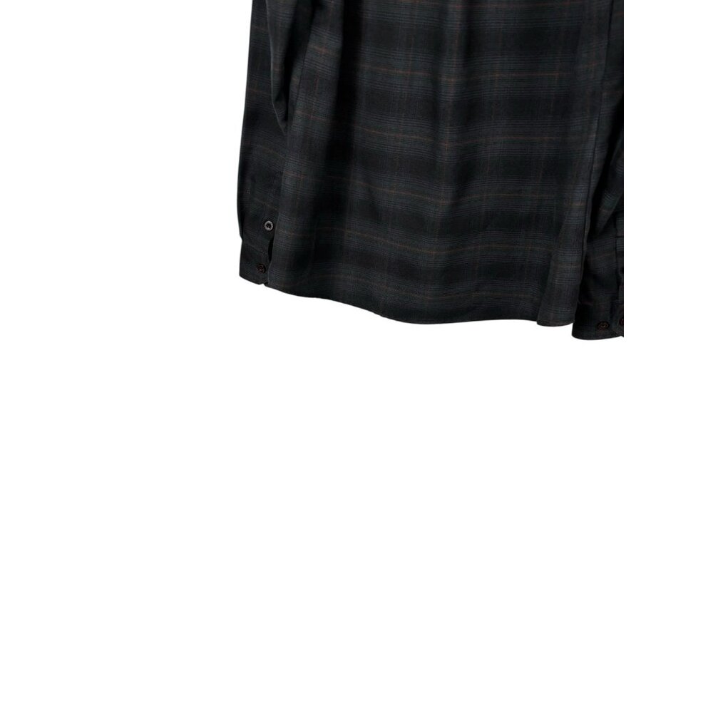 Dixxon Flannel Shirt Womens XL The Phantom Black Flys Plaid Charcoal Cabincore - Picture 5 of 9